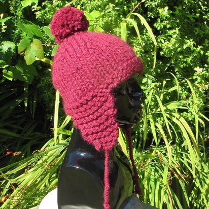 Superchunky Peruvian Bobble Trapper Hat