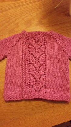 Leaf lace baby cardy