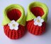 Baby strawberry booties