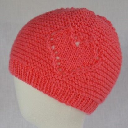 Sweetwater Heart Hat - knitting pattern