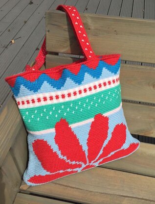 Red sunflower bag