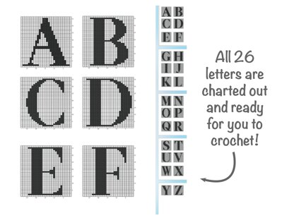 Colourwork alphabet squares