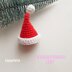 Mini Santa hat crochet pattern, Santa Claus amigurumi hat ornament, crochet pattern santa hat for doll, Christmas ornament