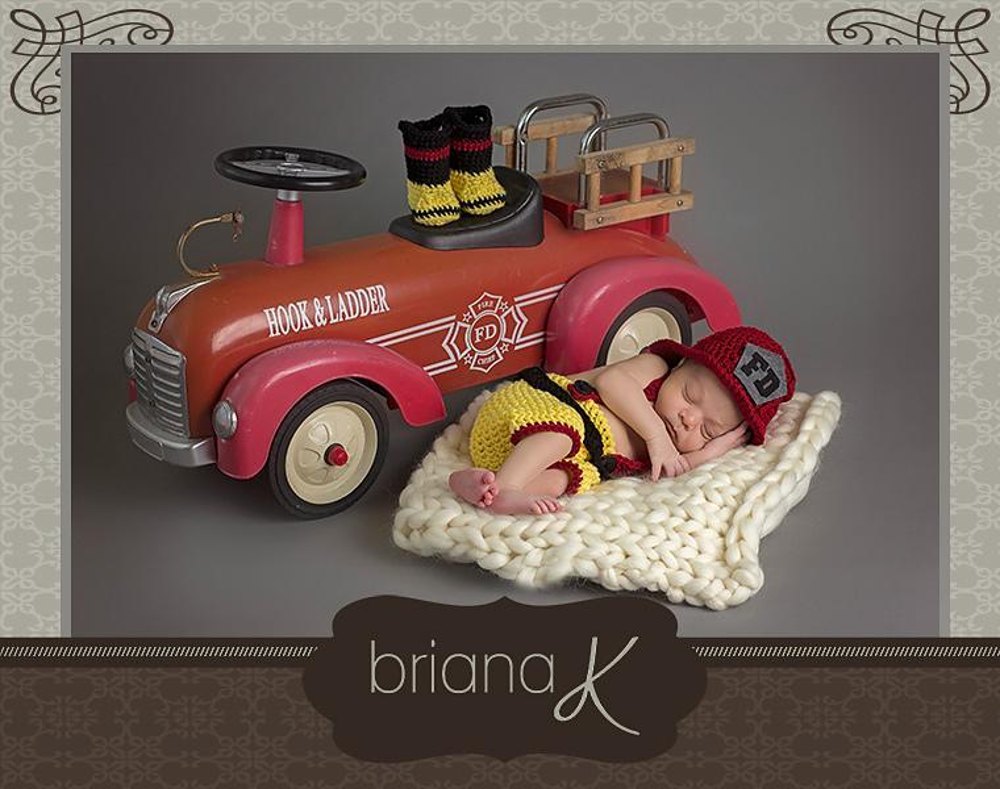 Newborn Firefighter Outfit Crochet pattern by Briana K LoveCrafts