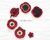 Crochet poppy. Flower brooch. Remembrance poppy