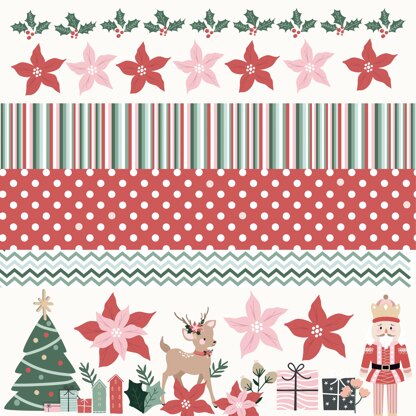 Kaisercraft Peppermint Kisses Double-Sided Cardstock 12"X12" 10/Pkg - Ho Ho Ho