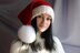 Santa Hat with Fur Pom Pom