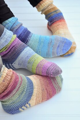 Basic Toe Up Sock in Universal Yarn Bamboo Pop Sock - Downloadable PDF