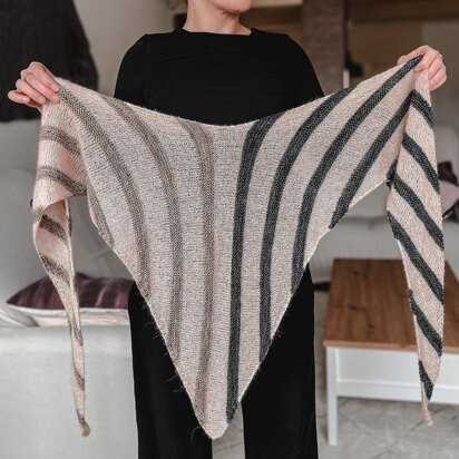 Twin Stripes Shawl