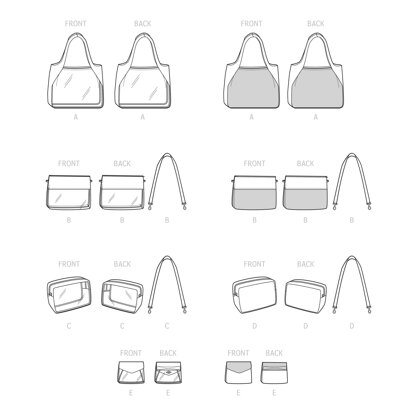 Simplicity Tote, Bags and Pouch S9562 - Paper Pattern, Size OS (One Size Only)