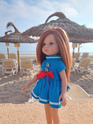 12-inch Dolls Sailor Dress