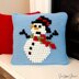 Snowman Bobble Stitch Pillow