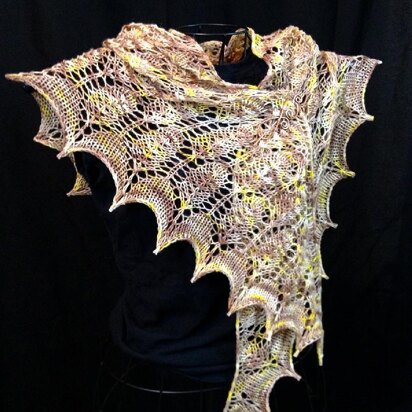 Tea Leaves Shawl - knitting pattern