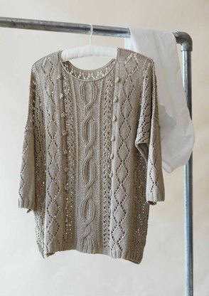 Amalfi Sweater in Erika Knight Studio Linen - Downloadable PDF