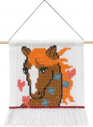 Permin Horse Cross Stitch Kit - 16x18cm