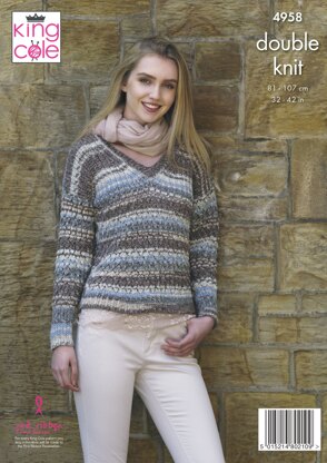 Sweaters in King Cole Drifter DK - 4958 - Downloadable PDF