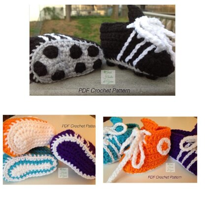 Soccer cleats/Running Shoes Crochet Pattern