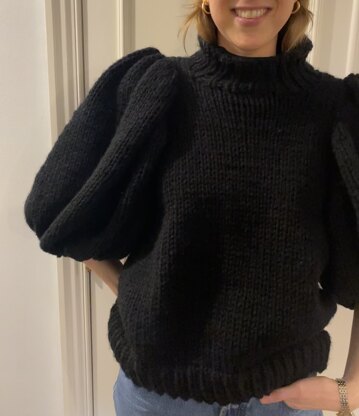 The Elodie puff sleeve chunky knit