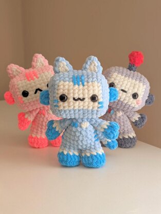 Crochet Robot and Robot Cat