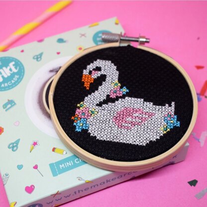 Pink Bird Mini Cross Stitch Pattern