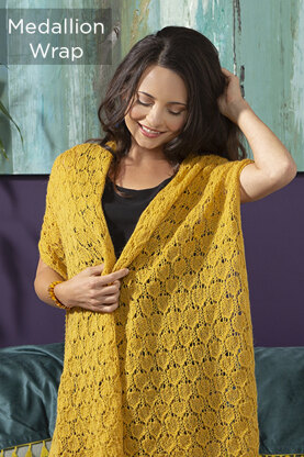 Medallion Wrap in Universal Yarn Finn - Downloadable PDF