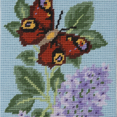 Anchor Starter: butterfly Floral Needlepoint Kit
