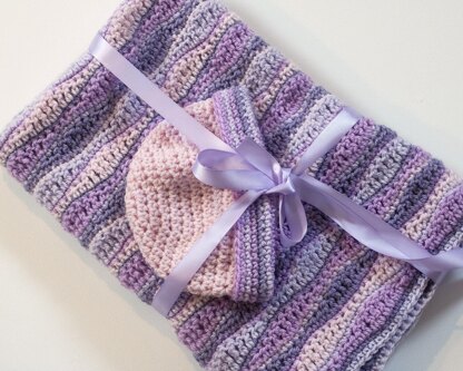 Baby Blanket and Hat Layette