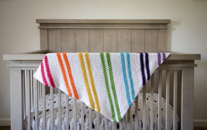 Biased Braids Rainbow Baby Blanket