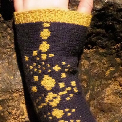 Planetarium Wrist Warmers