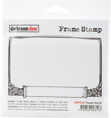 Darkroom Door Frame Cling Stamp 4.6"X3" - Flower Scroll