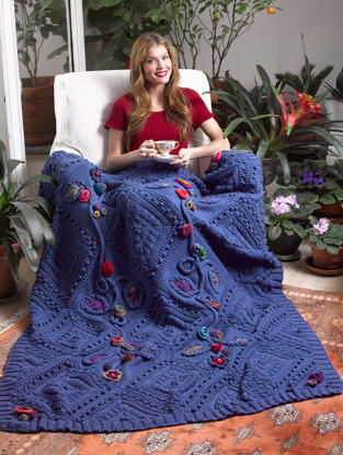 Garden Fantasy Afghan in Lion Brand Vanna's Choice - L32146