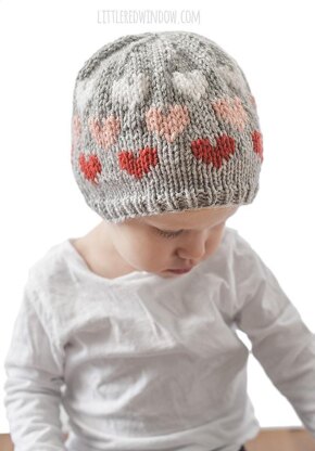 Ombre Heart Hat