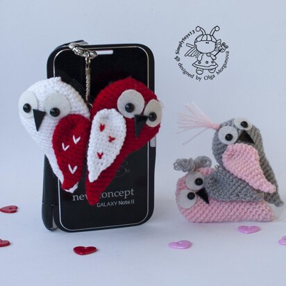 Keychain owl heart