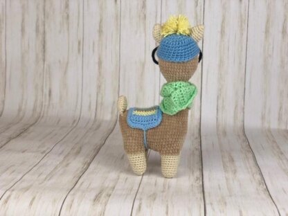 Llama with glases crochet pattern