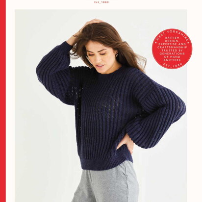 Sirdar 10557 Airtex Rib Sweater PDF