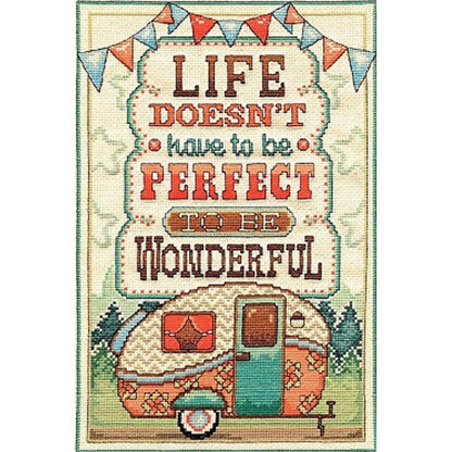 Design Works Wonderful Life Cross Stitch Kit - 20.5cm x 30.5cm