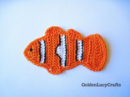 Clownfish, Tropical Fish Applique