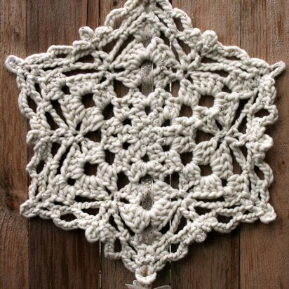 Rustic and Jeweled Winter Snowflake