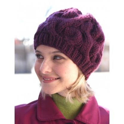 Cable Hat in Bernat Roving
