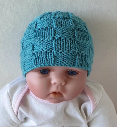 Timmy - Seamless block stitch baby beanie