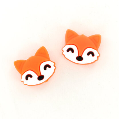 Orange Fox Stitch Stoppers Knitting Needles Point Protectors