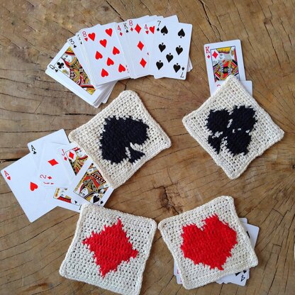 4 Playing Card Squares