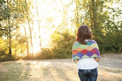 Entrelac Shawl with Leaf Option