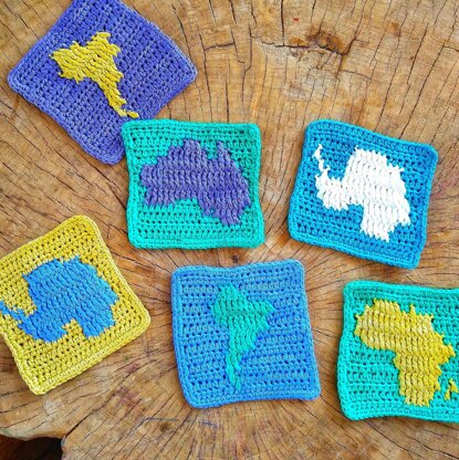 4 Map Granny Squares