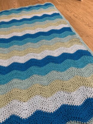 Baby boy wave blanket