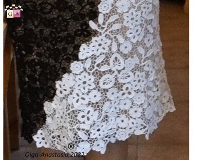 Black and white lace dress