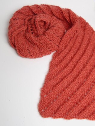 The Ridges - A Scarf with a Simple or Picot Fancy Edging