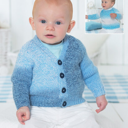 Sweater and Cardigan in Hayfield Bonus Baby Changes DK - 1320