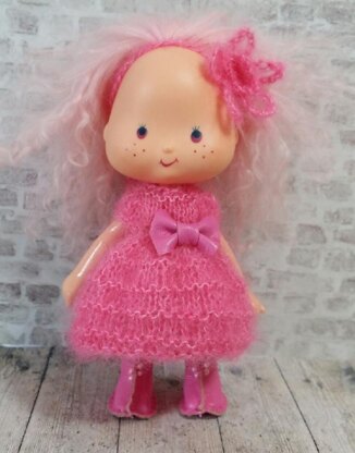 Candy Floss dress and flower headband for Strawberry Shortcake doll