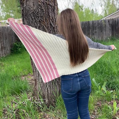 Cross My Heart Triangle Shawl